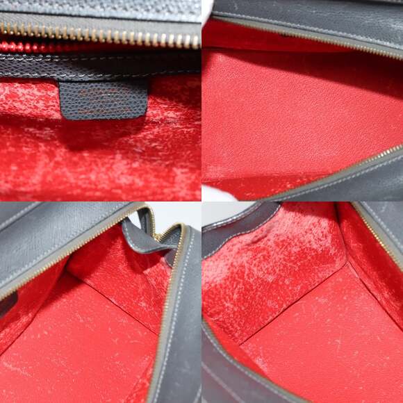 CELINE Hand Bag Leather Gray Gold - Picture 11 of 12